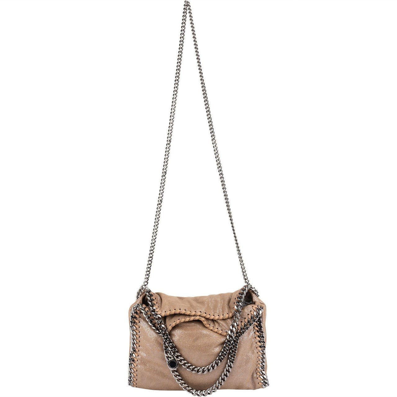 Stella McCartney Stella McCartney Shaggy Falabella Fold Over Tote Crossbody Handbag Beige