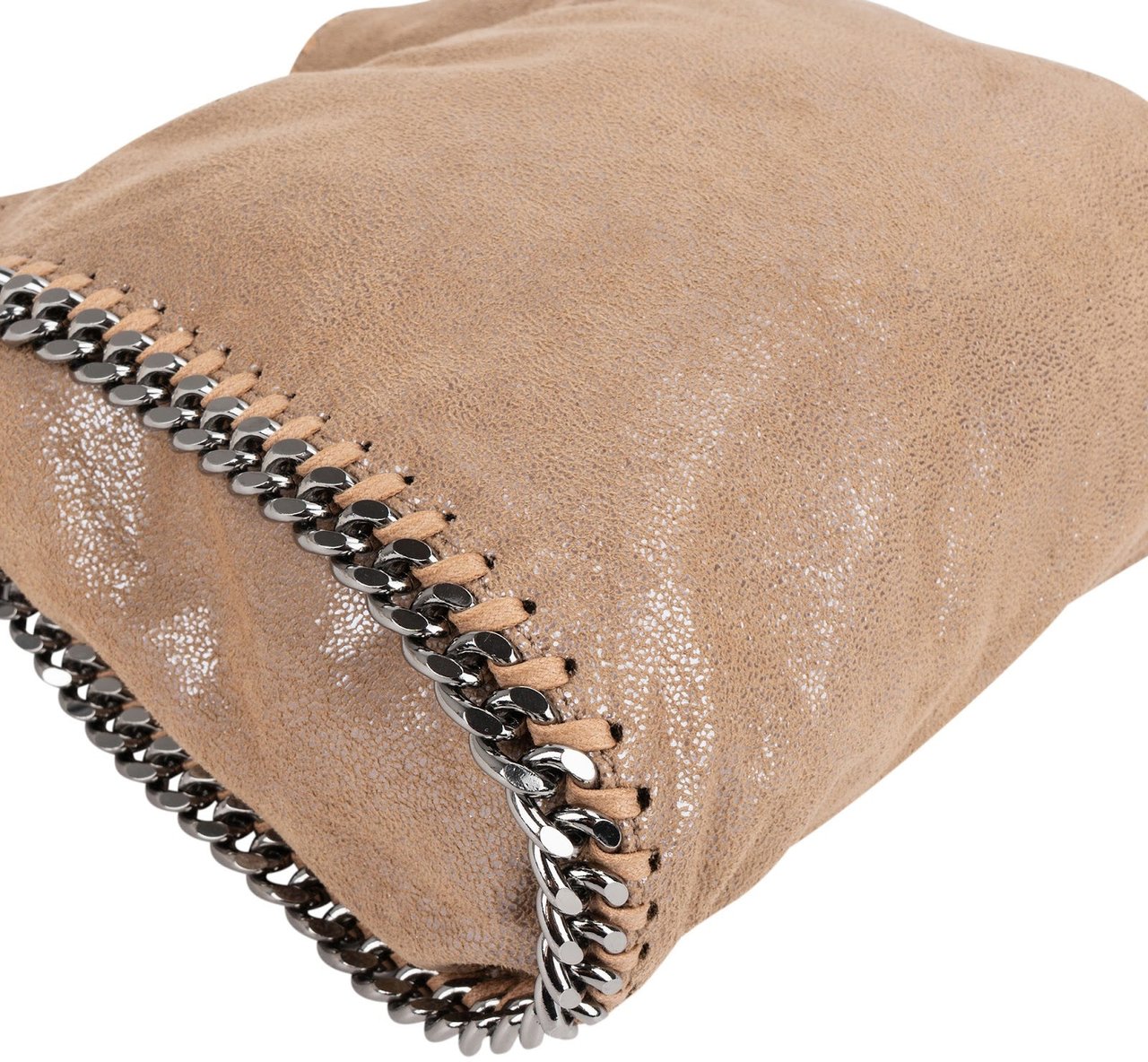Stella McCartney Stella McCartney Shaggy Falabella Fold Over Tote Crossbody Handbag Beige