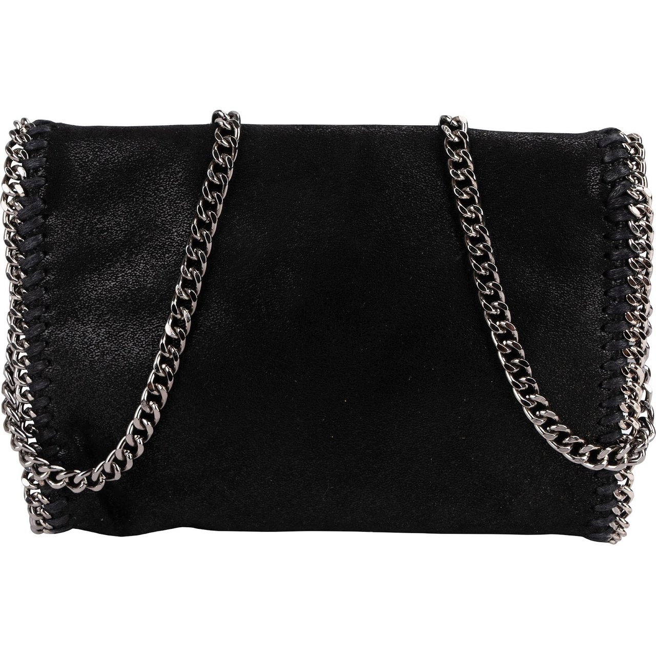Stella McCartney Stella McCartney Falabella Fold Over Flap Crossbody Bag Zwart