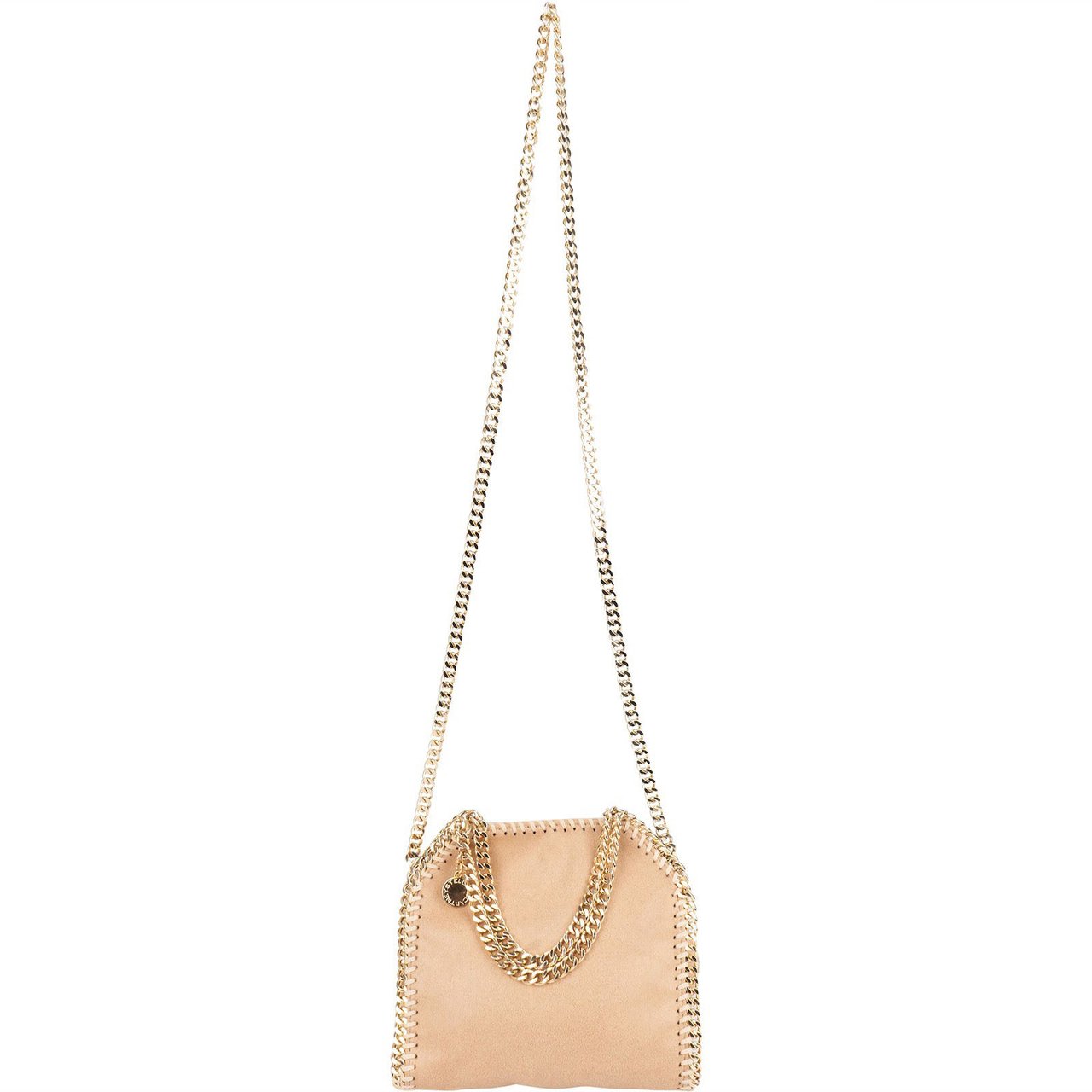 Stella McCartney Stella McCartney Shaggy Falabella Fold Over Mini Tote Crossbody Handbag Beige