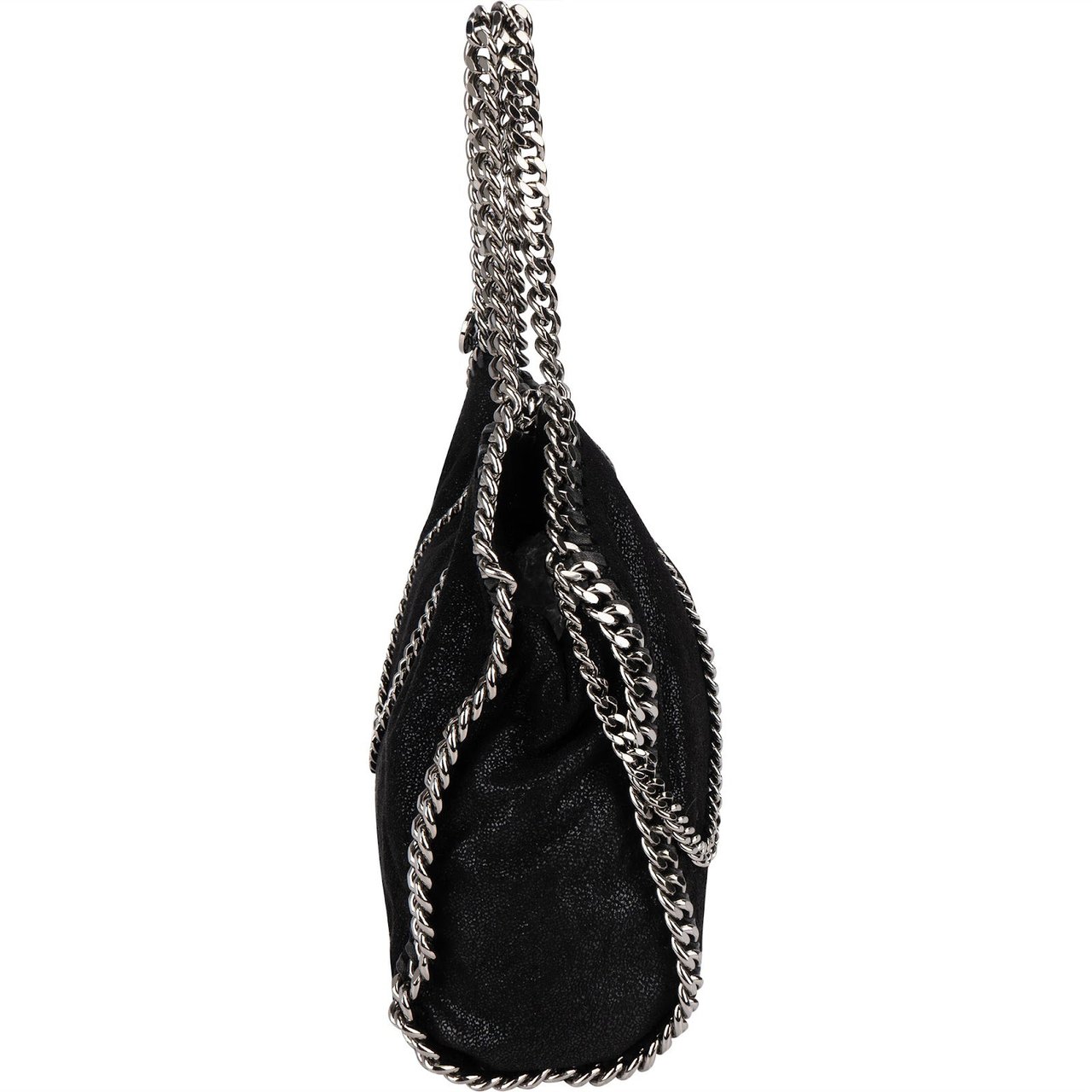 Stella McCartney Stella McCartney Shaggy Falabella Fold Over Tote Crossbody Handbag Zwart