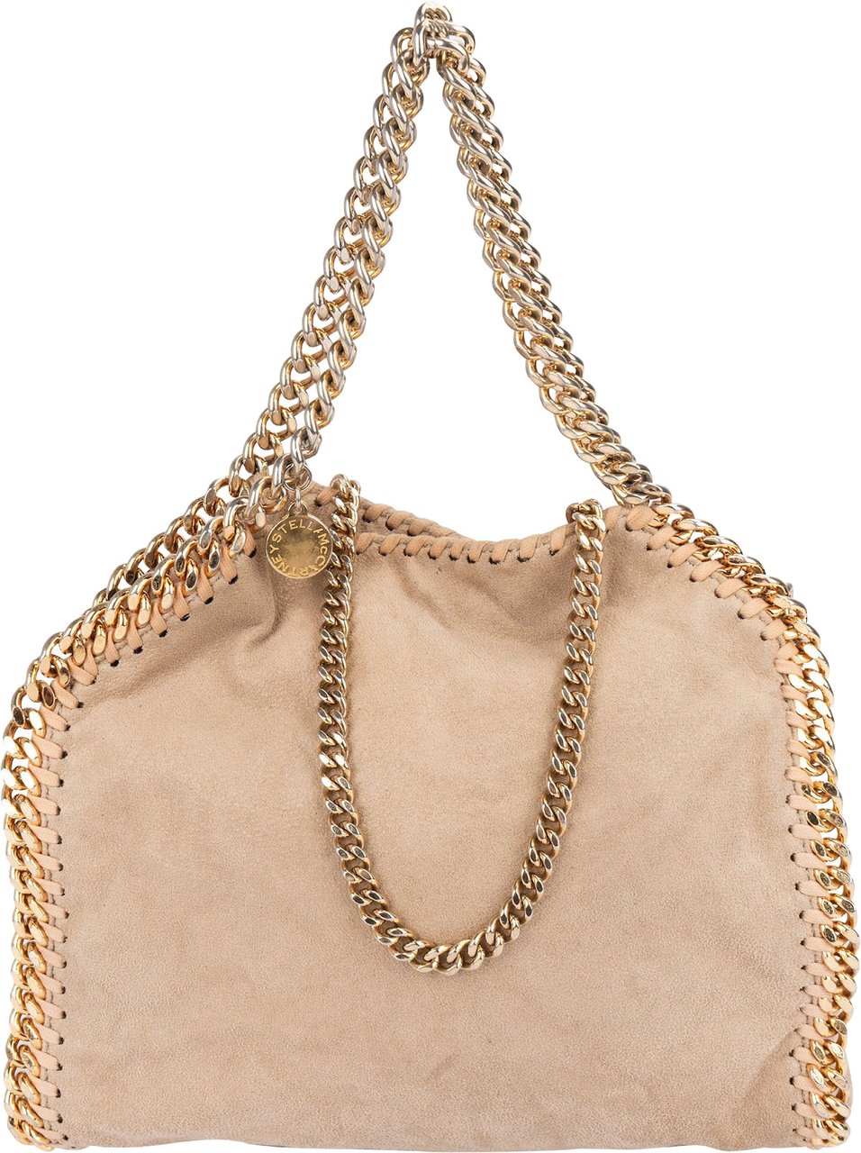 Stella McCartney Shaggy Falabella Fold Over Tote Crossbody Handbag Beige
