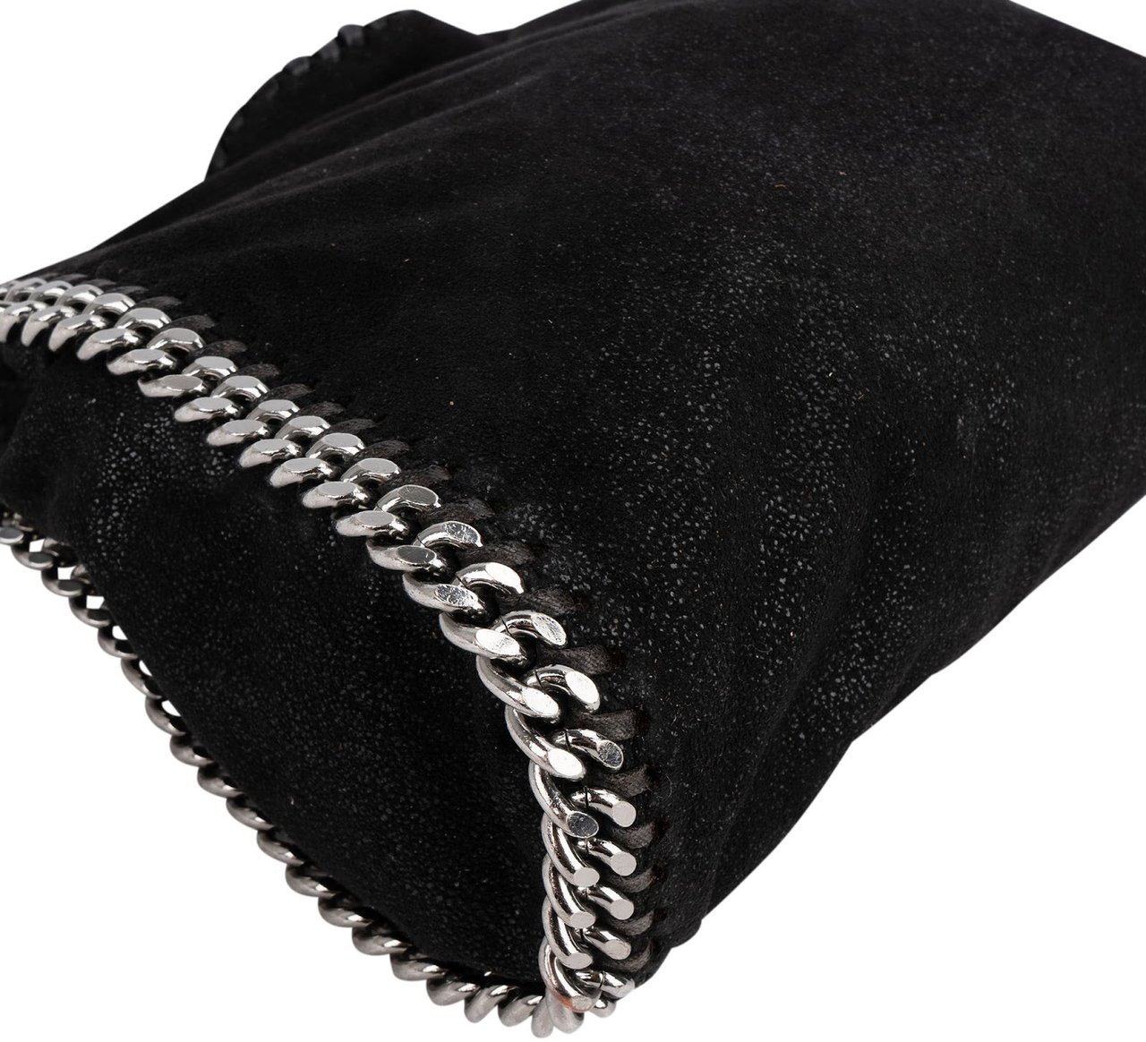 Stella McCartney Stella McCartney Shaggy Falabella Fold Over Tote Crossbody Handbag Zwart