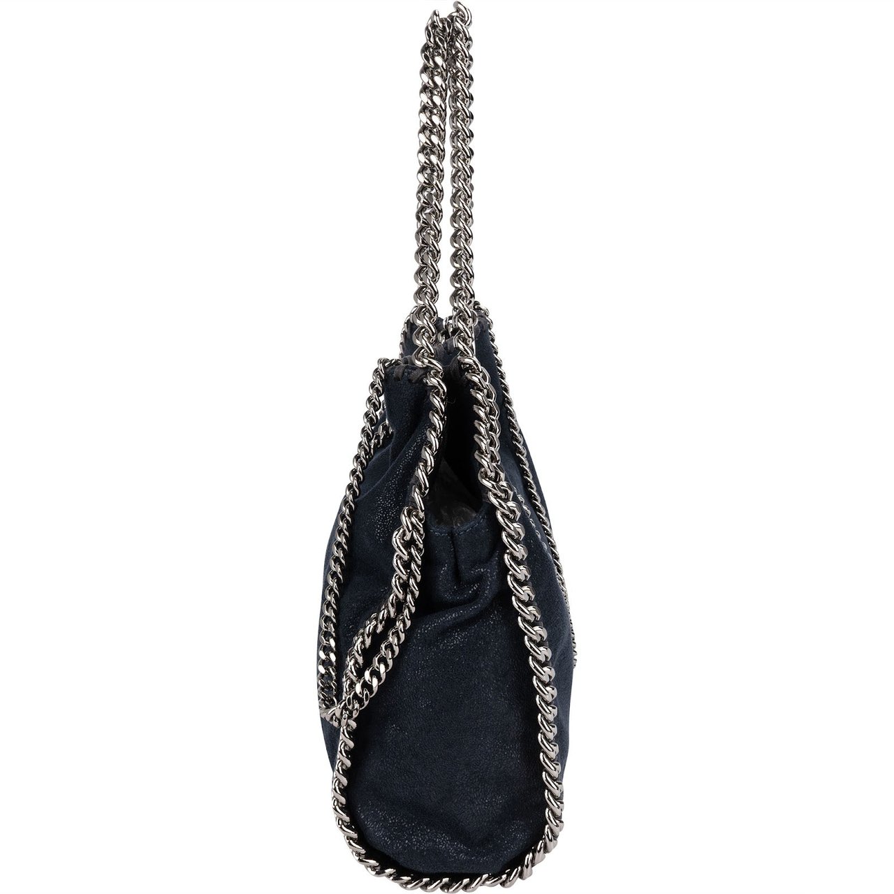 Stella McCartney Stella McCartney Shaggy Falabella Fold Over Tote Crossbody Handbag Navy