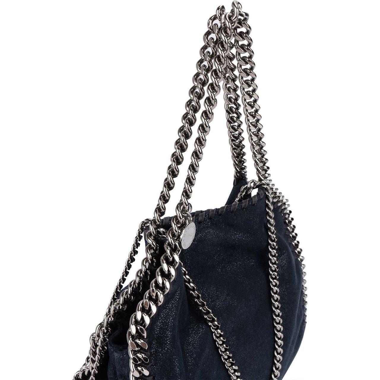 Stella McCartney Stella McCartney Shaggy Falabella Fold Over Tote Crossbody Handbag Navy