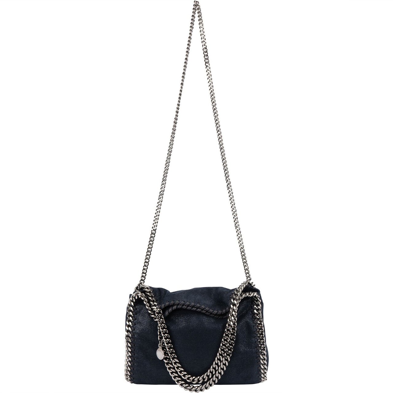 Stella McCartney Stella McCartney Shaggy Falabella Fold Over Tote Crossbody Handbag Navy
