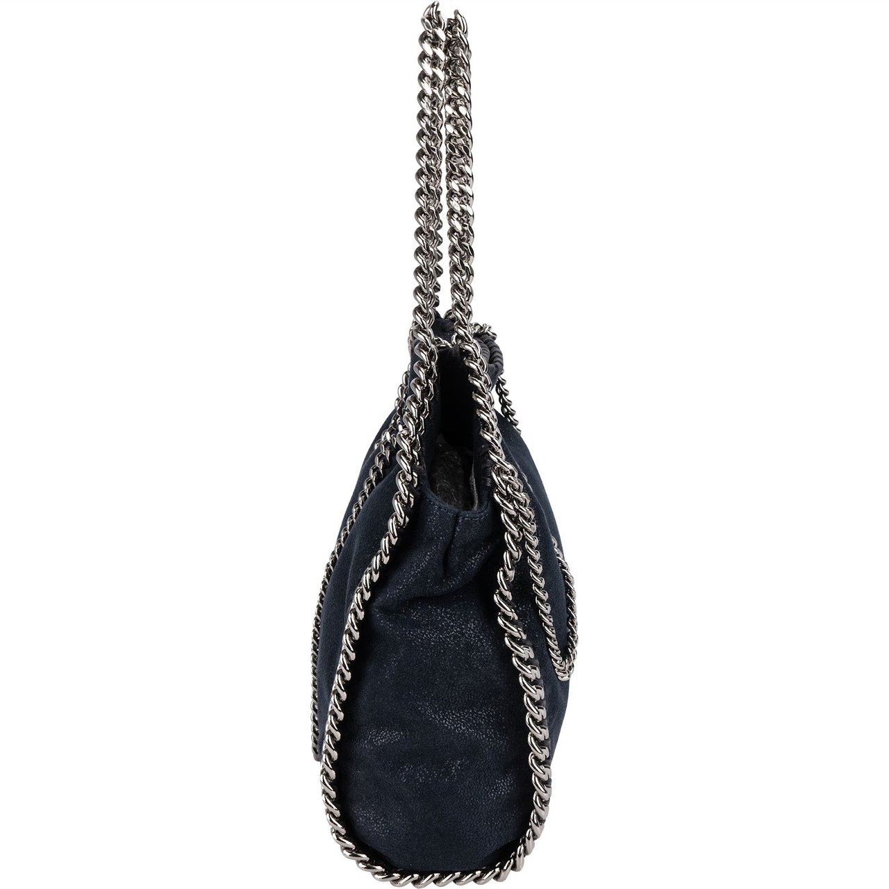 Stella McCartney Stella McCartney Shaggy Falabella Fold Over Tote Crossbody Handbag Navy