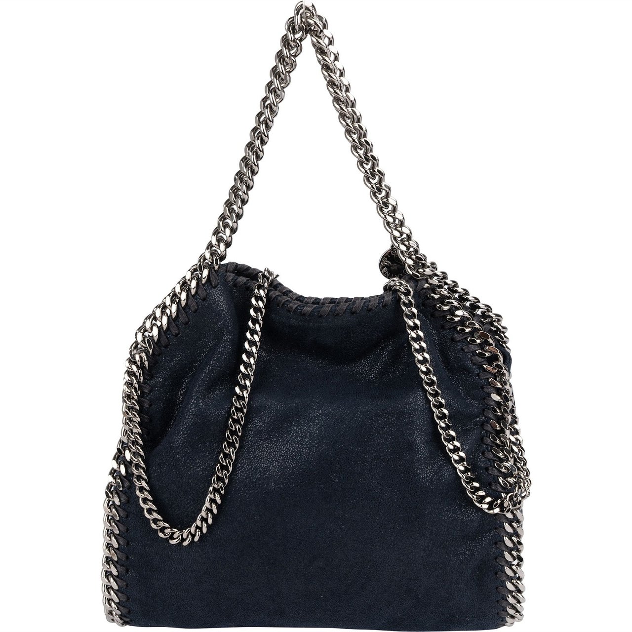 Stella McCartney Stella McCartney Shaggy Falabella Fold Over Tote Crossbody Handbag Navy