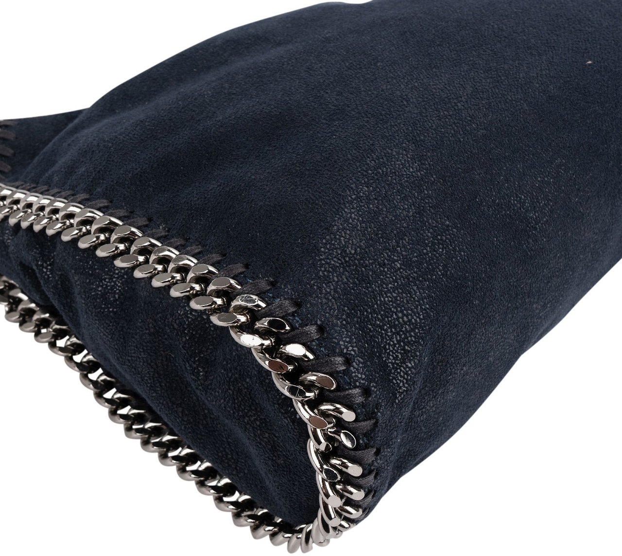 Stella McCartney Stella McCartney Shaggy Falabella Fold Over Tote Crossbody Handbag Navy