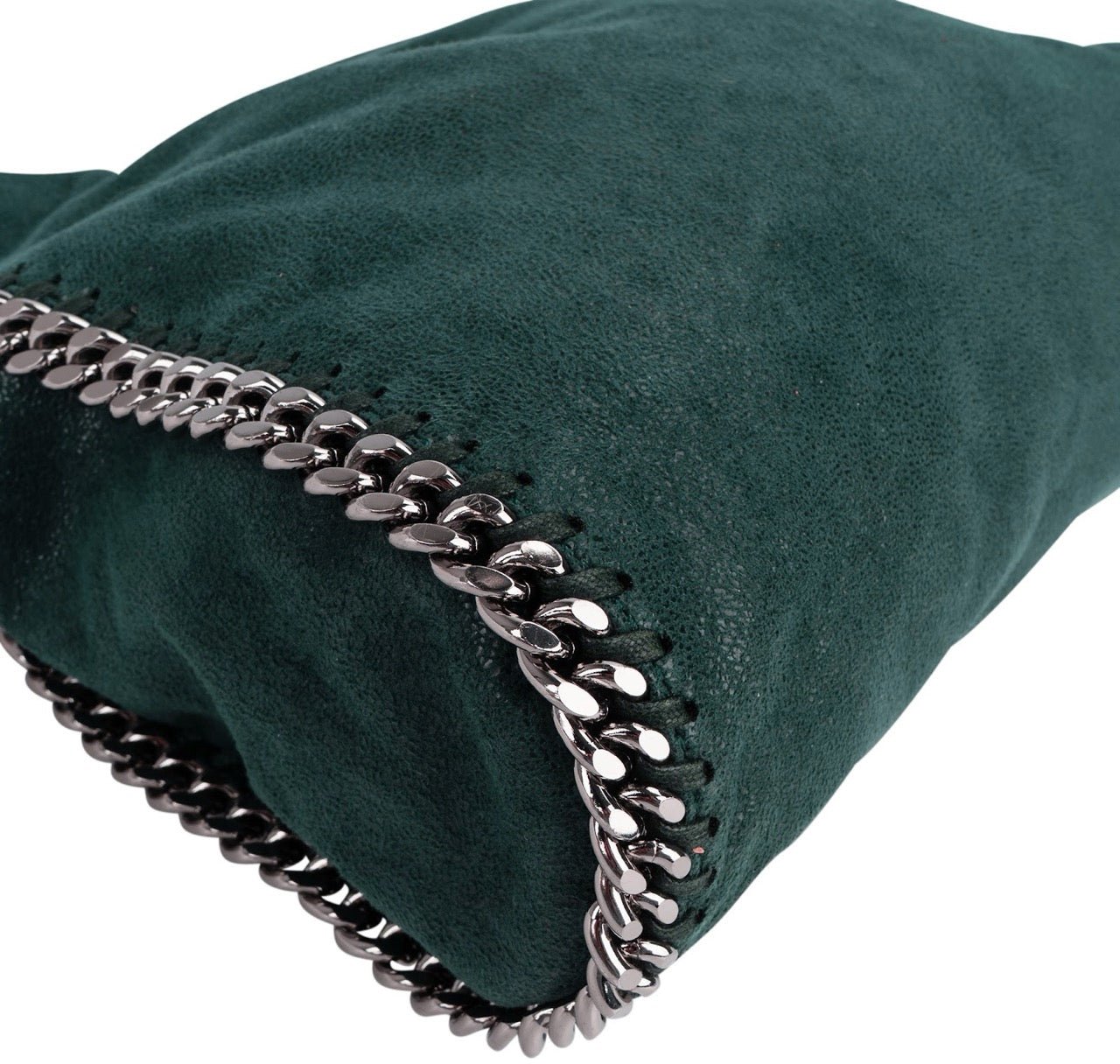 Stella McCartney Shaggy Falabella Fold Over Tote Shoulder Bag Groen