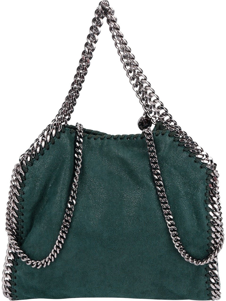 Stella McCartney Shaggy Falabella Fold Over Tote Shoulder Bag Groen