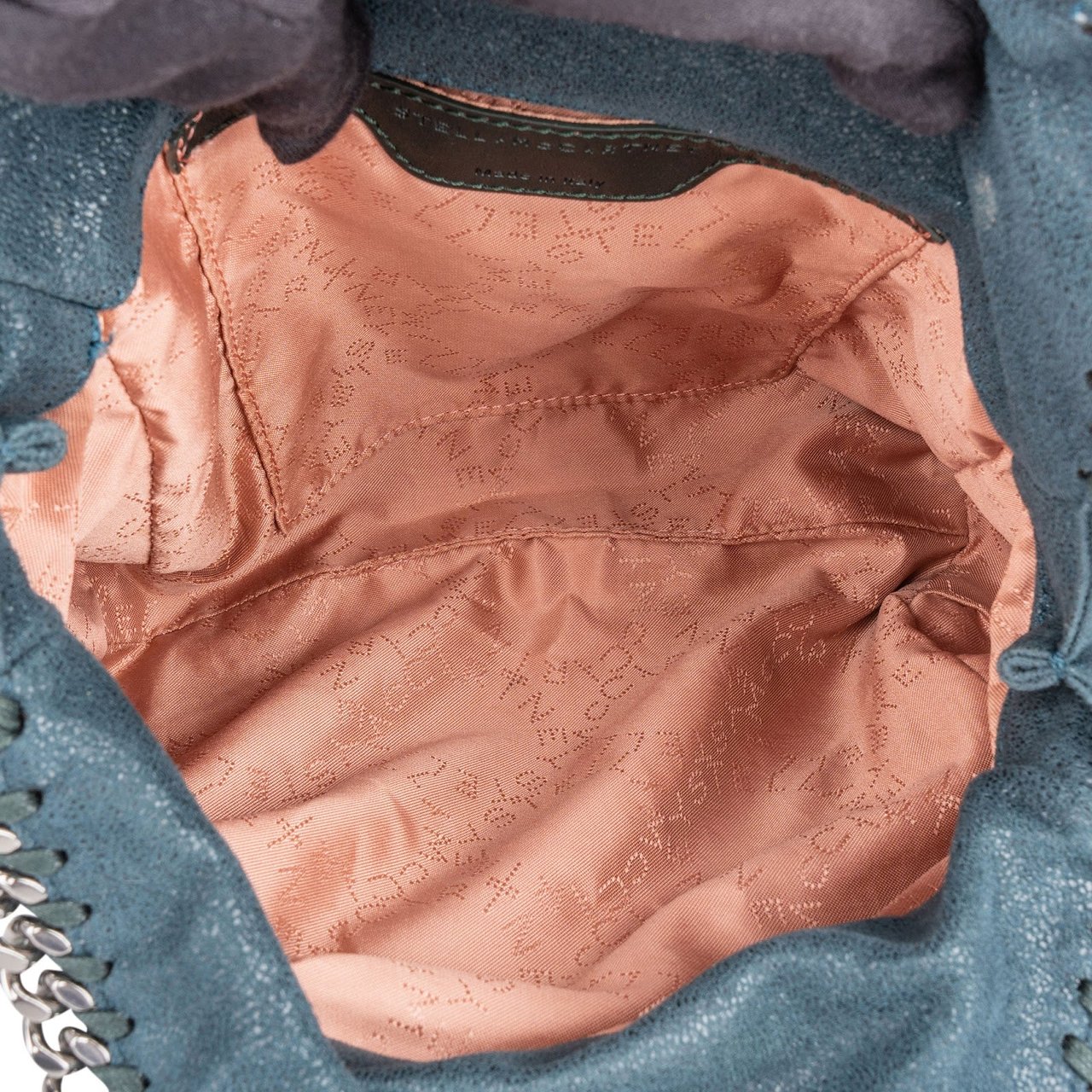 Stella McCartney Shaggy Falabella Fold Over Tote Shoulder Bag Groen