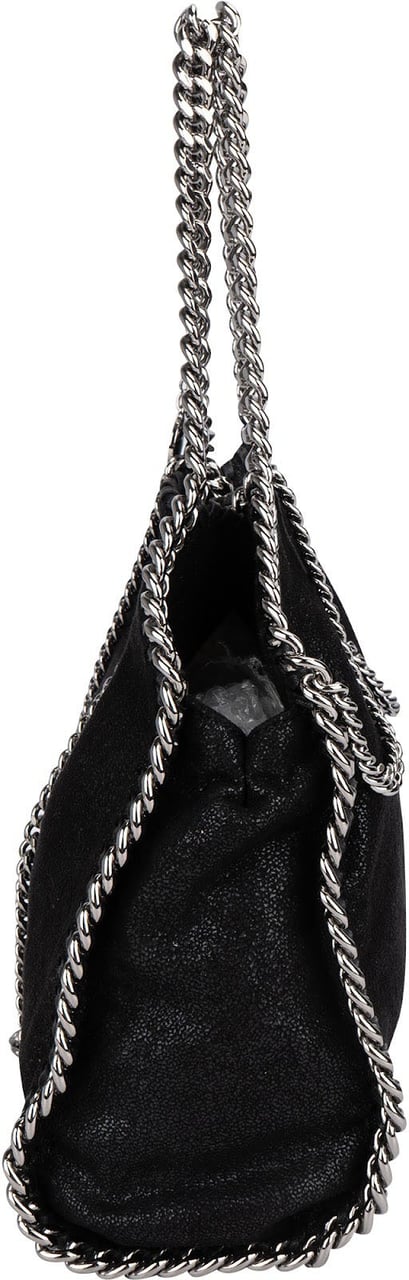 Stella McCartney Shaggy Falabella Fold Over Tote Crossbody Bag Zwart
