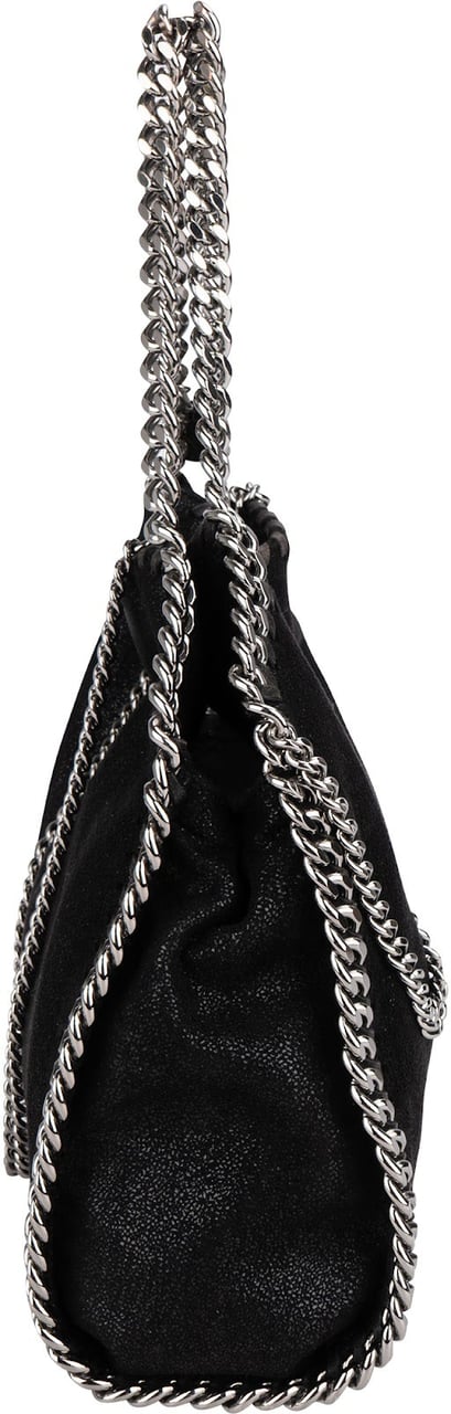 Stella McCartney Shaggy Falabella Fold Over Tote Crossbody Bag Zwart