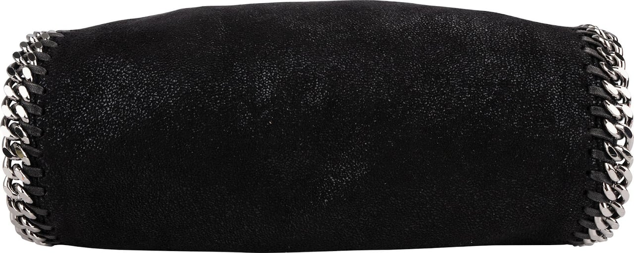 Stella McCartney Shaggy Falabella Fold Over Tote Crossbody Bag Zwart