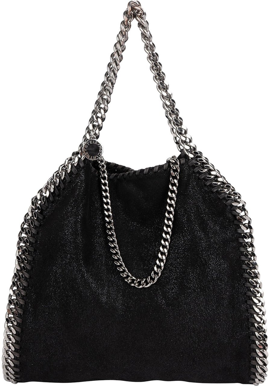 Stella McCartney Shaggy Falabella Fold Over Tote Crossbody Bag Zwart