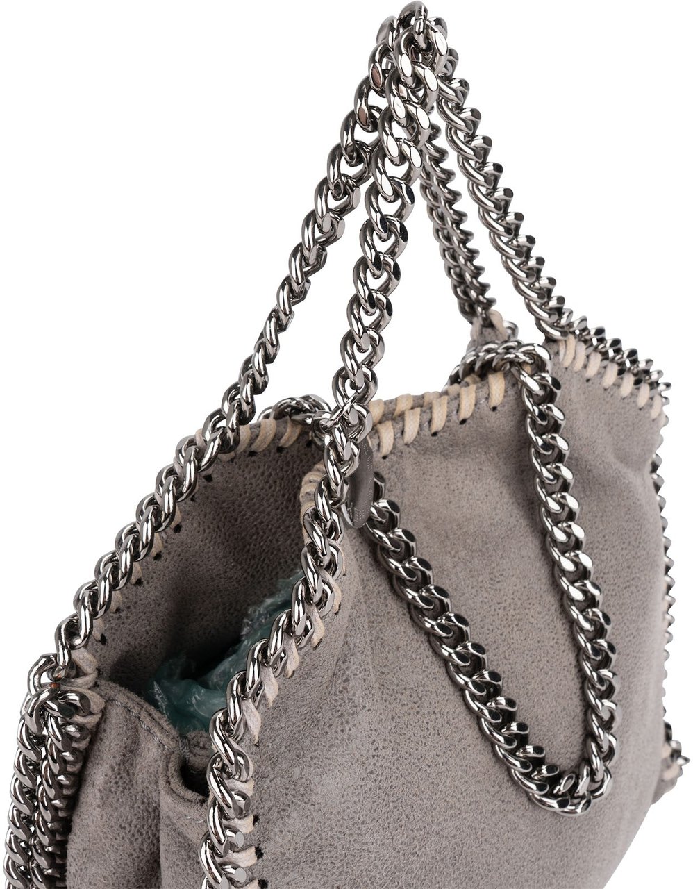 Stella McCartney Shaggy Falabella Mini Fold Over Tote Crossbody Bag Divers