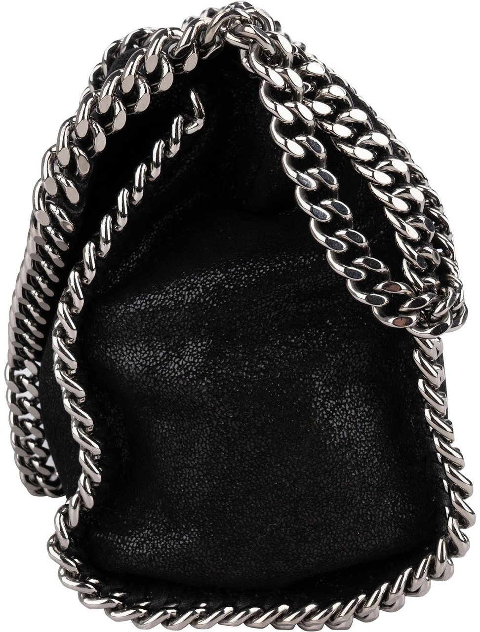 Stella McCartney Shaggy Falabella Fold Over Flap Shoulder Bag Zwart