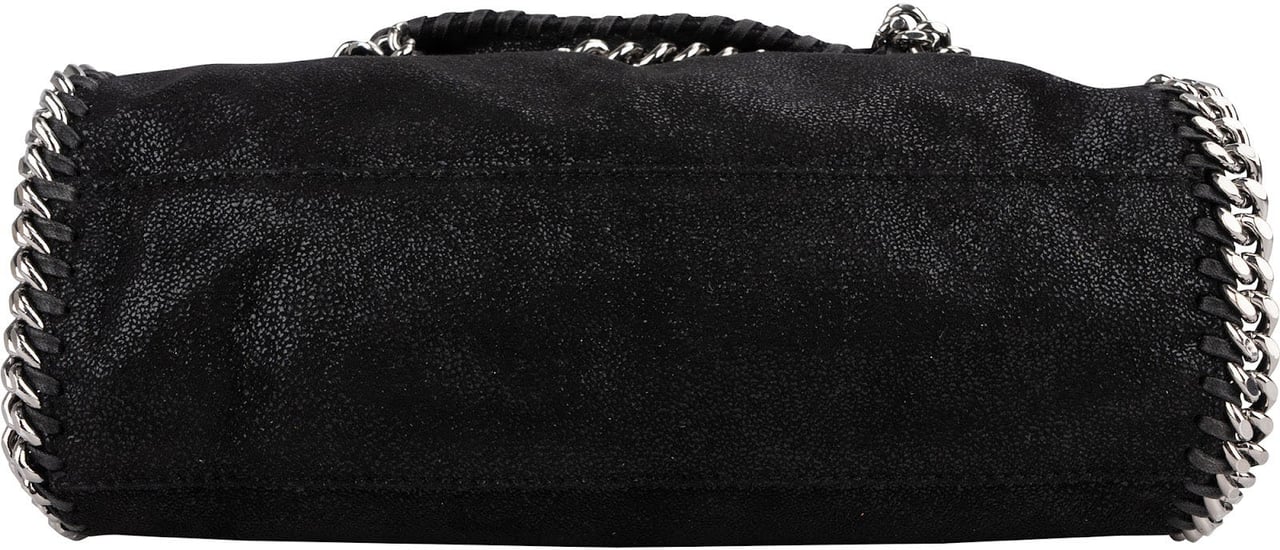 Stella McCartney Shaggy Falabella Fold Over Flap Shoulder Bag Zwart