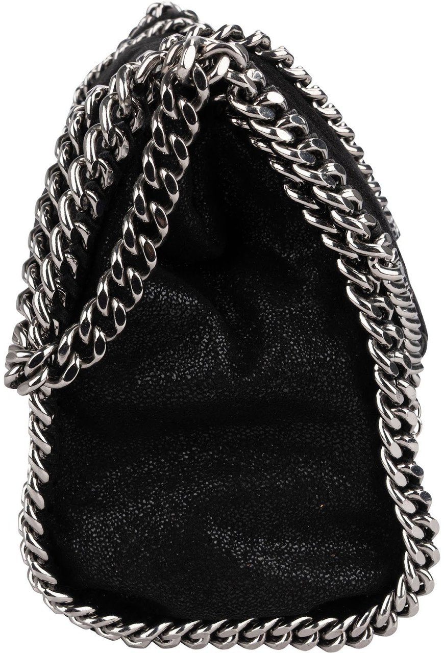 Stella McCartney Shaggy Falabella Fold Over Flap Shoulder Bag Zwart