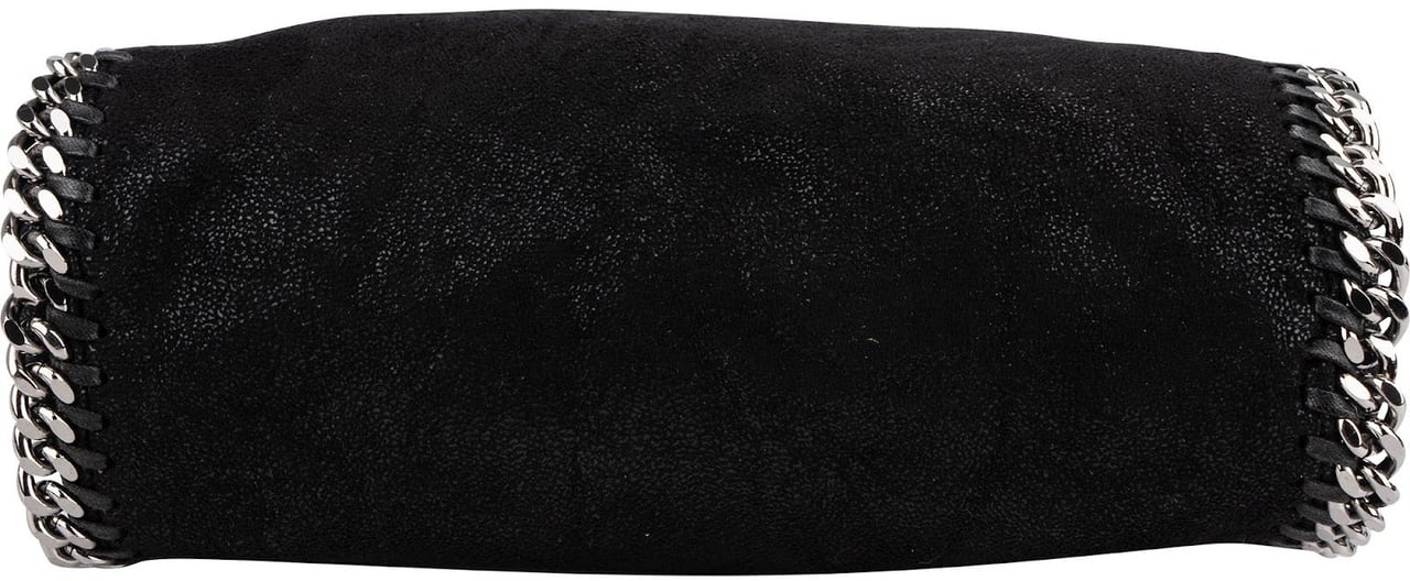 Stella McCartney Shaggy Falabella Fold Over Tote Crossbody Handbag Zwart