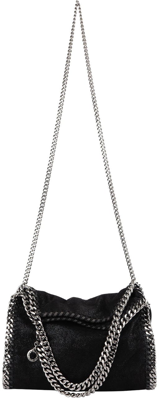 Stella McCartney Shaggy Falabella Fold Over Tote Crossbody Handbag Zwart