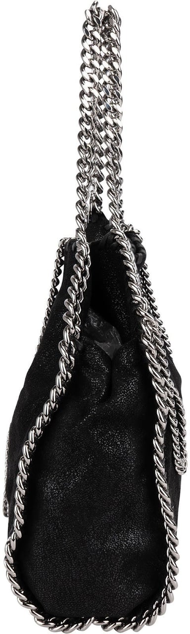 Stella McCartney Shaggy Falabella Fold Over Tote Crossbody Handbag Zwart