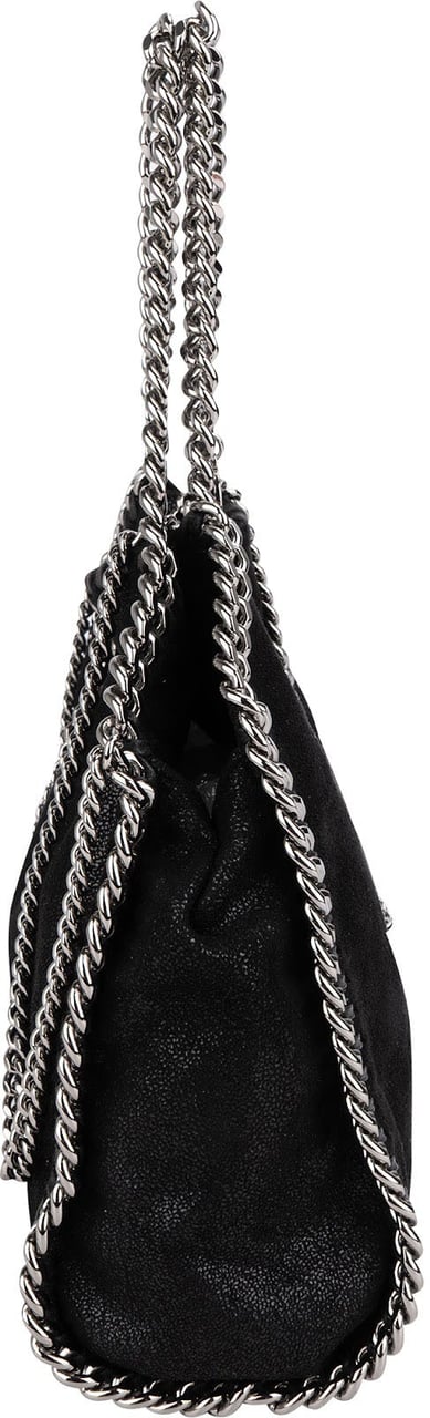 Stella McCartney Shaggy Falabella Fold Over Tote Crossbody Handbag Zwart