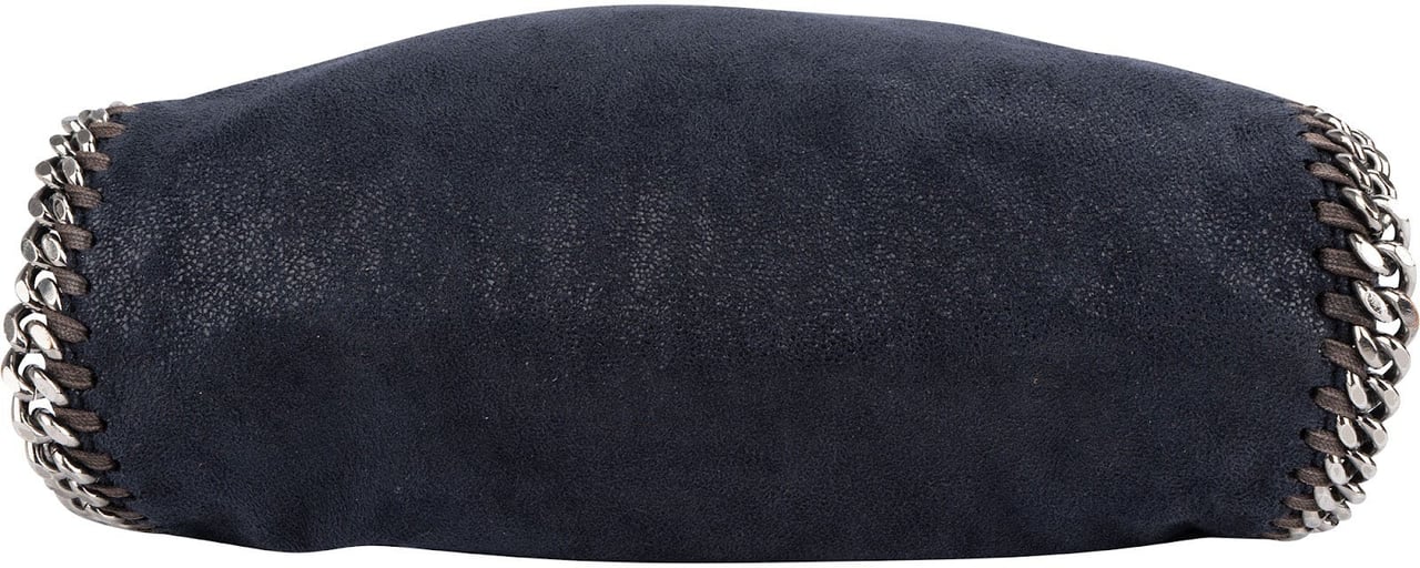 Stella McCartney Shaggy Falabella Fold Over Tote Crossbody Handbag Navy