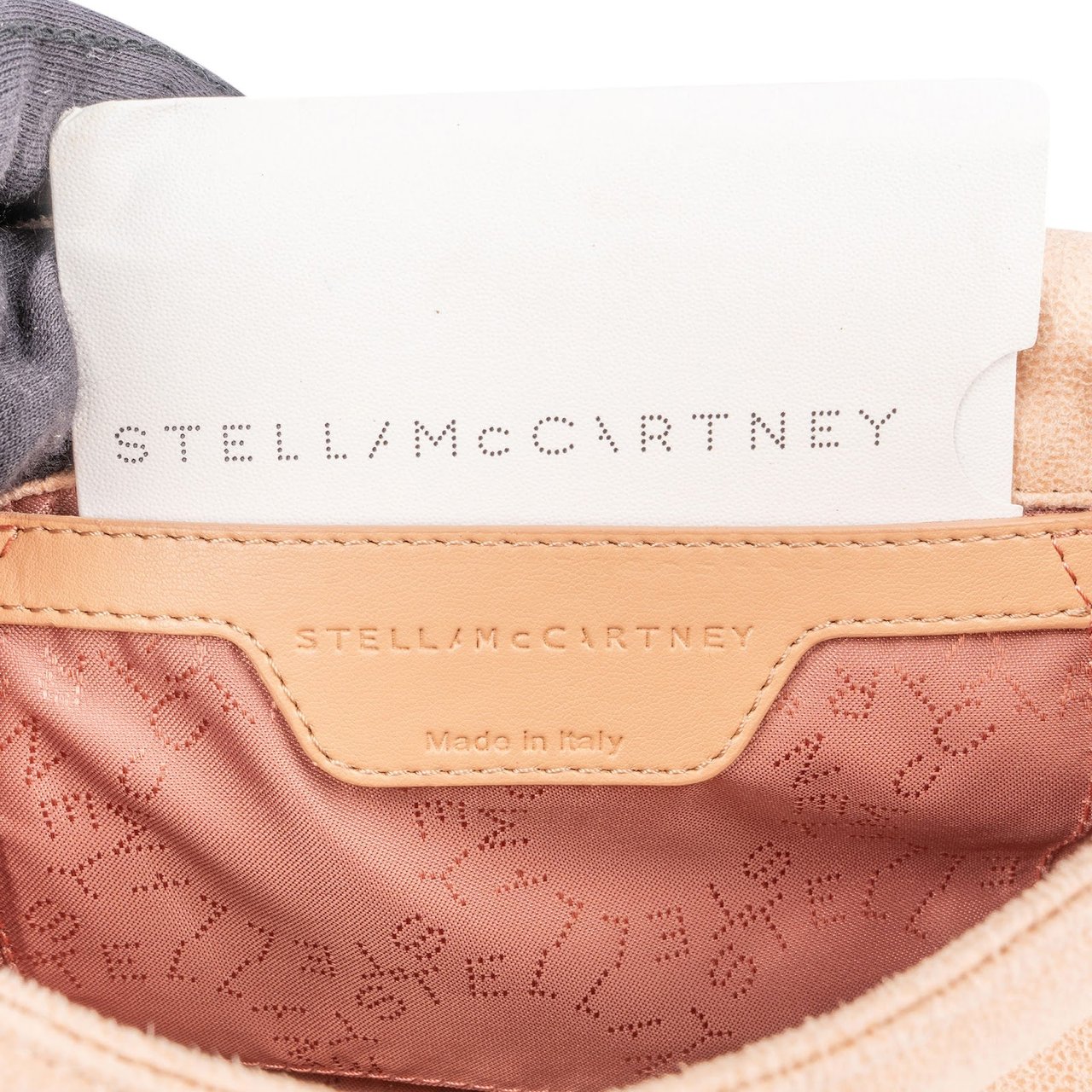 Stella McCartney Shaggy Falabella Fold Over Clutch Crossbody Bag Roze