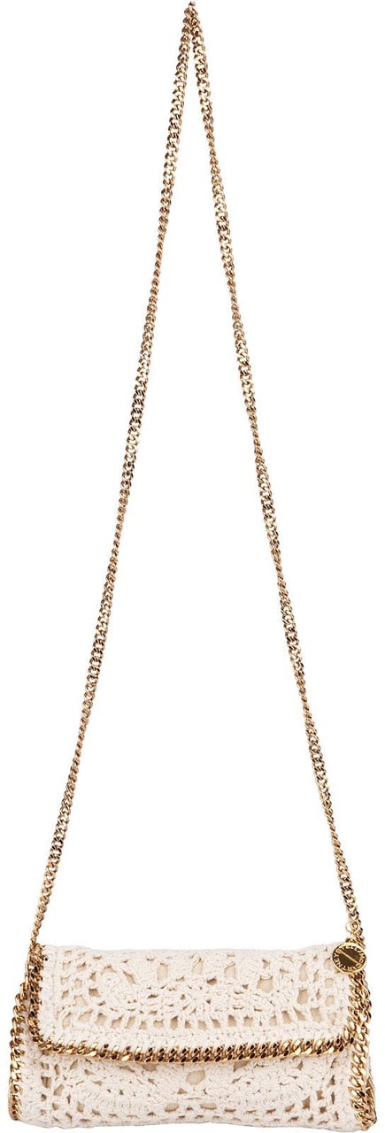 Stella McCartney Crochet Falabella Fold Over Clutch Crossbody Bag Divers