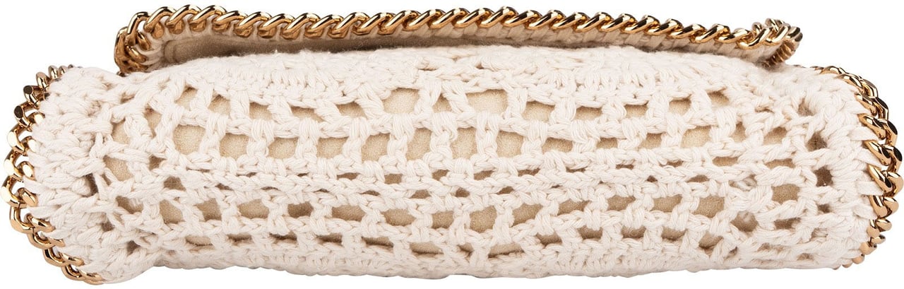 Stella McCartney Crochet Falabella Fold Over Clutch Crossbody Bag Divers