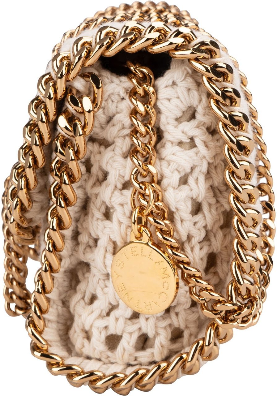 Stella McCartney Crochet Falabella Fold Over Clutch Crossbody Bag Divers