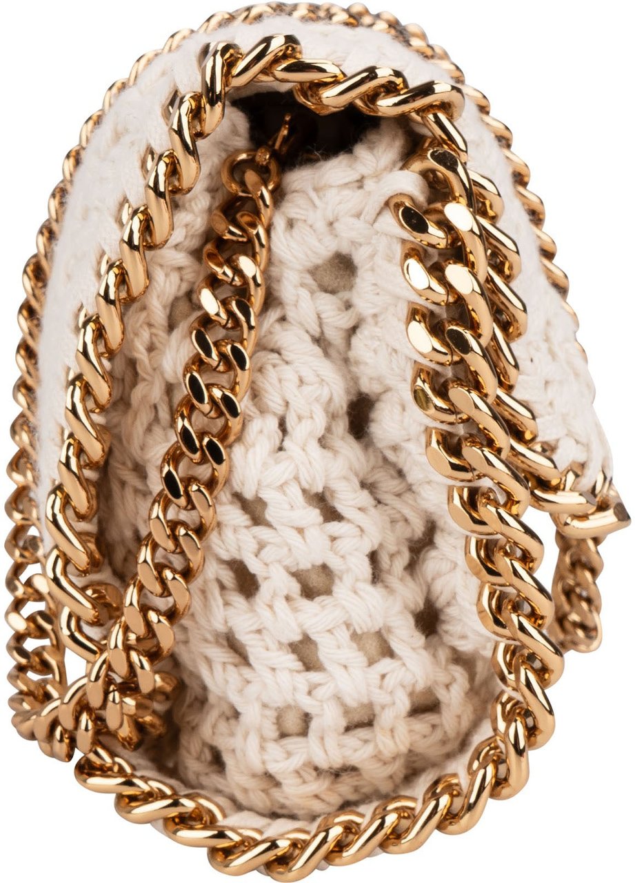 Stella McCartney Crochet Falabella Fold Over Clutch Crossbody Bag Divers