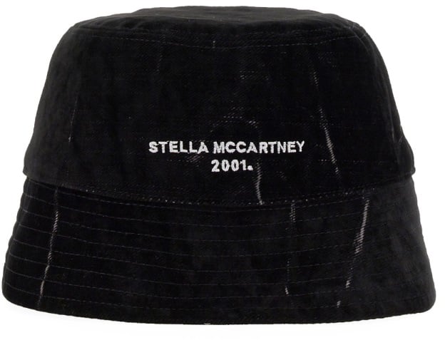 Stella McCartney BUCKET HAT WITH LOGO Zwart