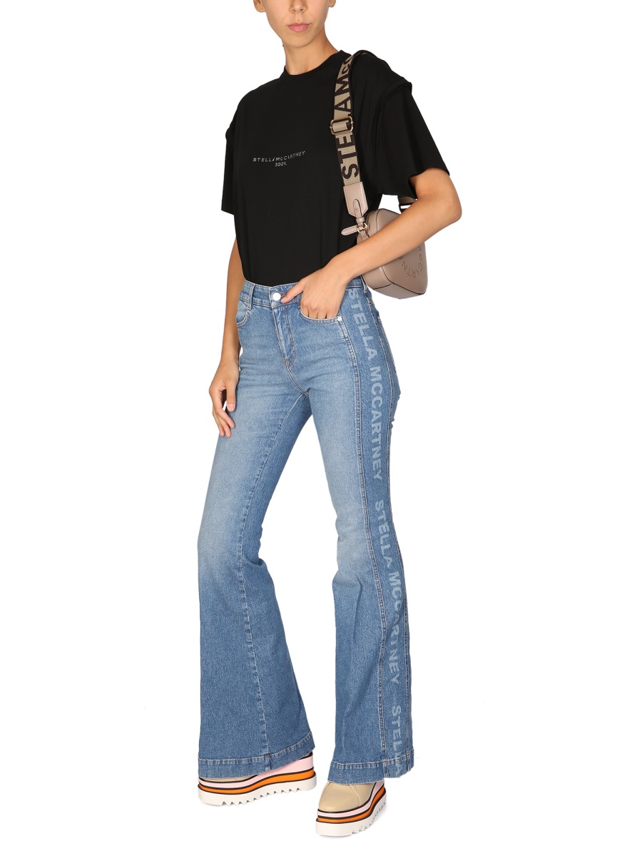 Stella McCartney CRYSTAL LOGO T-SHIRT Zwart