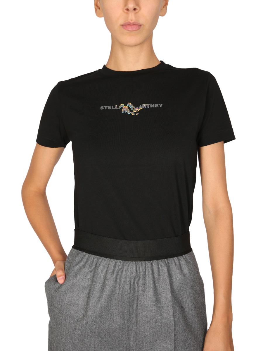 Stella McCartney T-SHIRT "GLITCH" Zwart