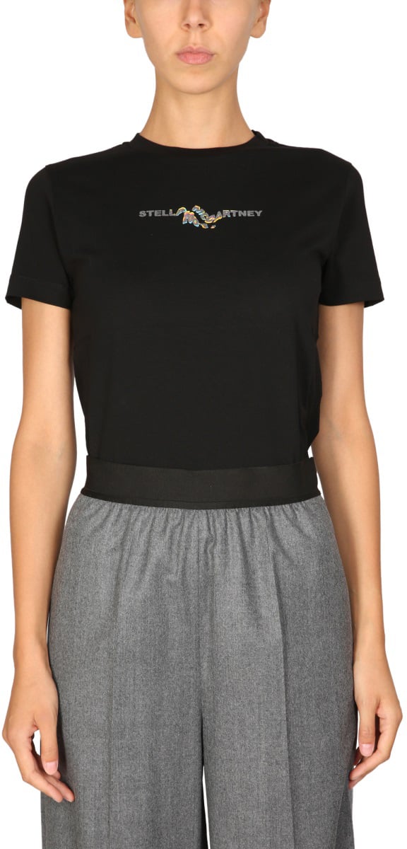 Stella McCartney T-SHIRT "GLITCH" Zwart