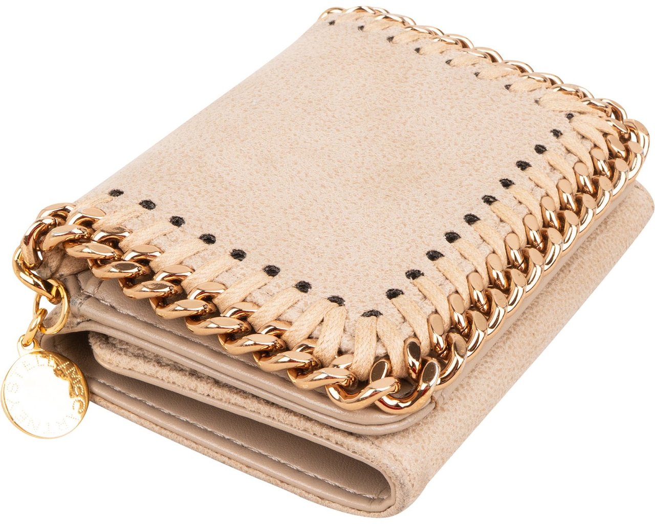 Stella McCartney Falabella Compact Wallet Beige