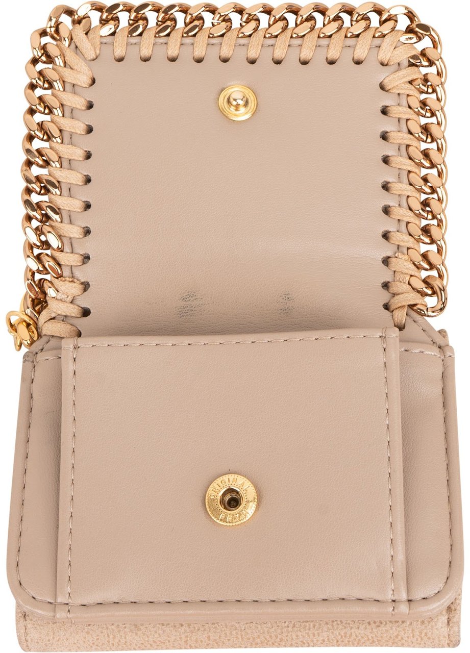 Stella McCartney Falabella Compact Wallet Beige