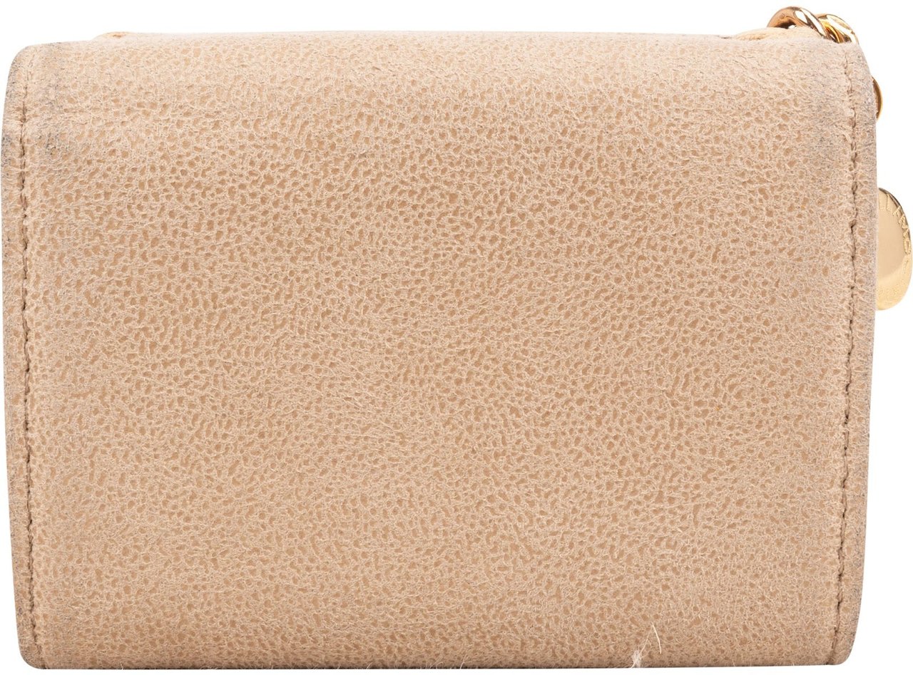 Stella McCartney Falabella Compact Wallet Beige
