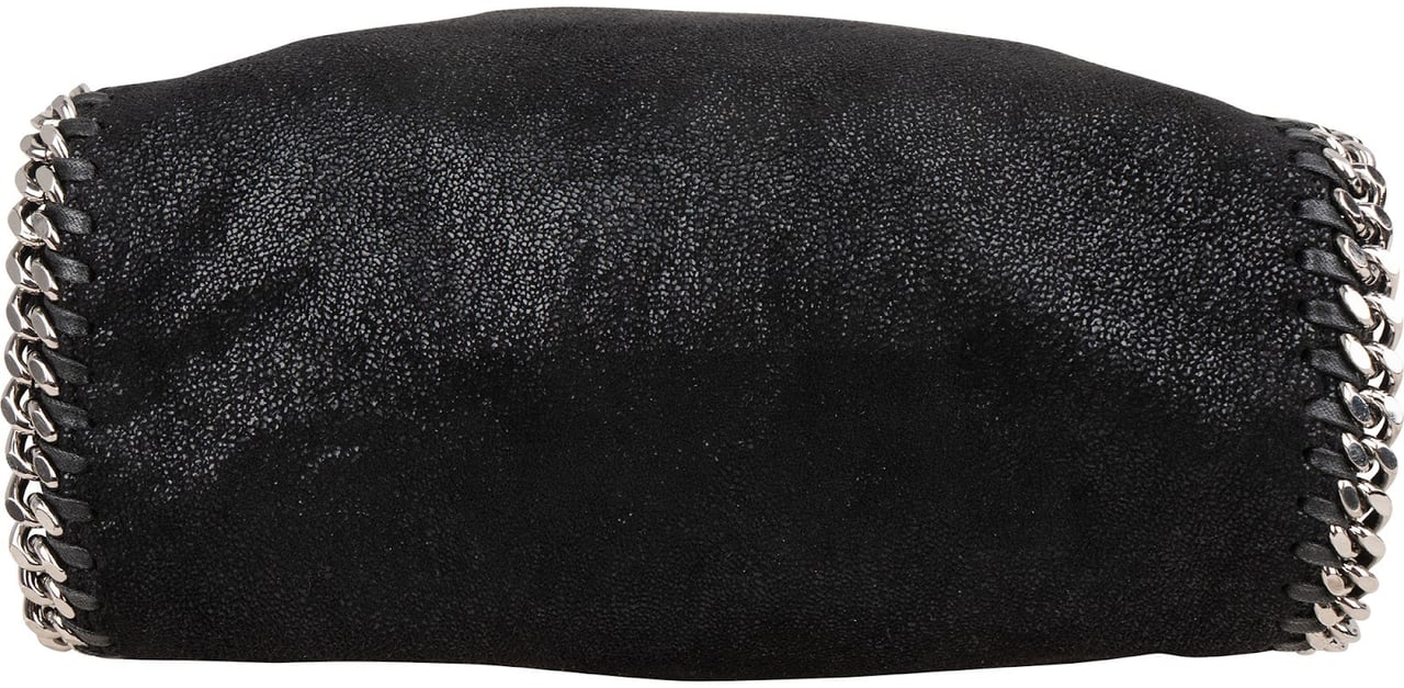 Stella McCartney Shaggy Falabella Fold Over Tote Crossbody Handbag Zwart
