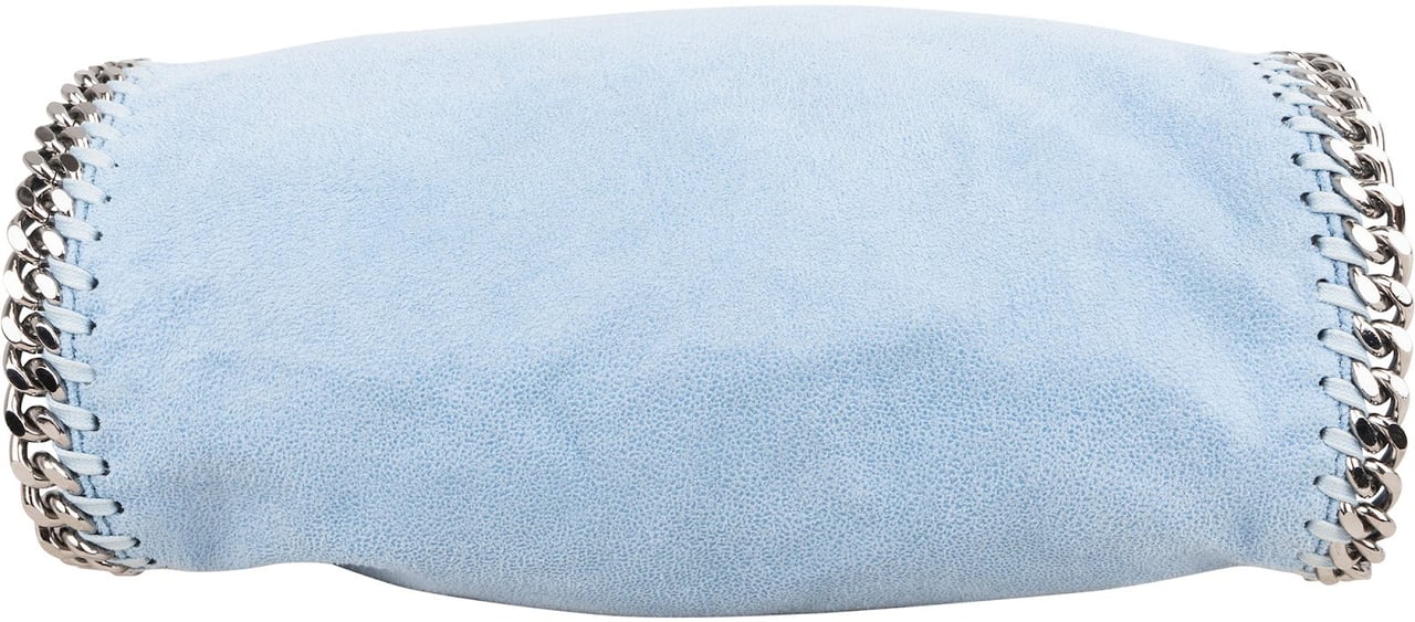 Stella McCartney Shaggy Falabella Fold Over Tote Crossbody Handbag Lichtblauw