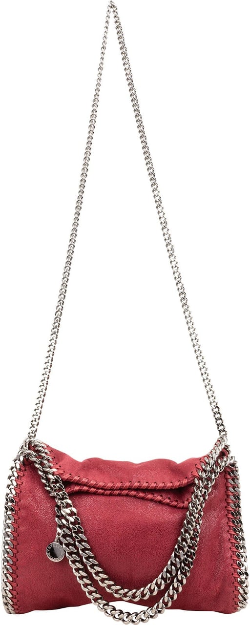 Stella McCartney Shaggy Falabella Fold Over Tote Crossbody Handbag Rood