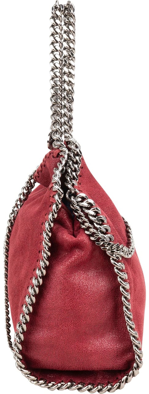 Stella McCartney Shaggy Falabella Fold Over Tote Crossbody Handbag Rood