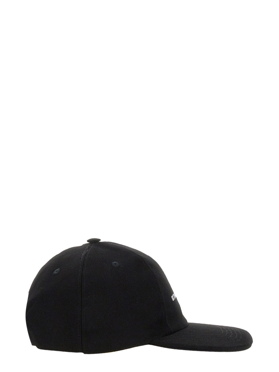 Stella McCartney BASEBALL HAT WITH LOGO EMBROIDERY Zwart