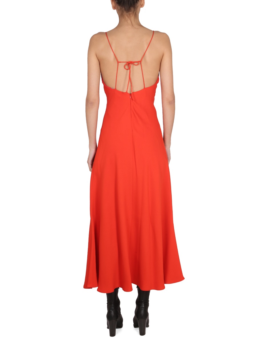Stella McCartney MAXI V-NECK DRESS Rood