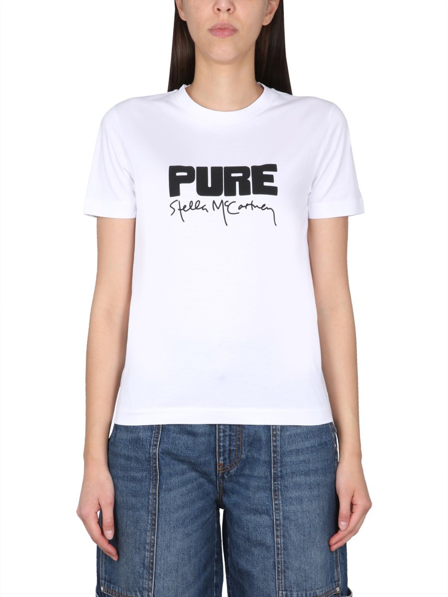 Stella McCartney T-SHIRT WITH LOGO Wit