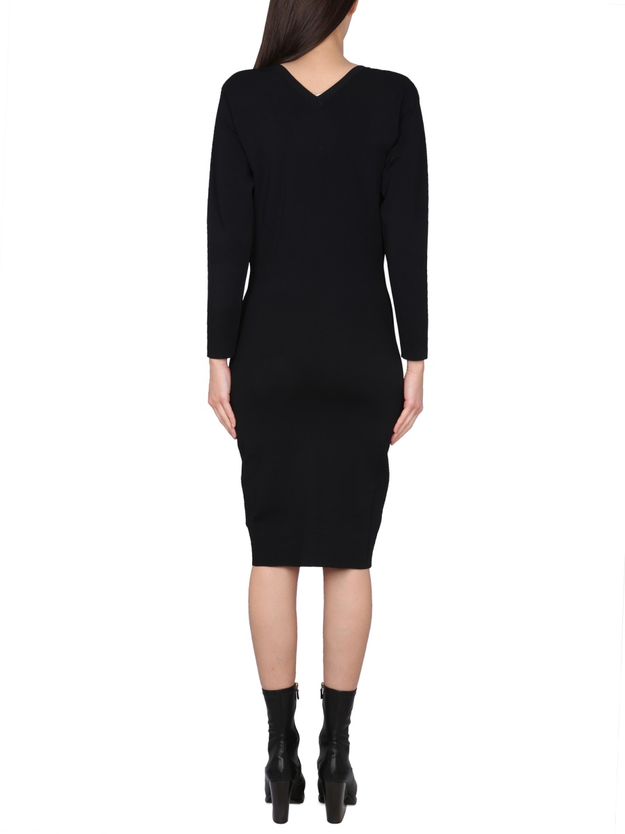 Stella McCartney V-NECK DRESS Zwart