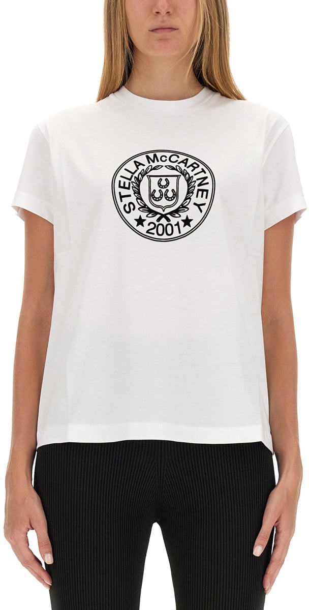Stella McCartney T-SHIRT WITH LOGO Wit